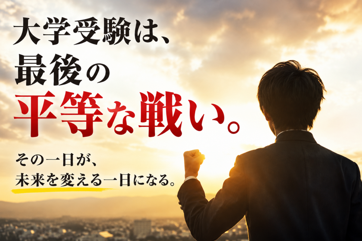 大学受験、チャンスは平等！