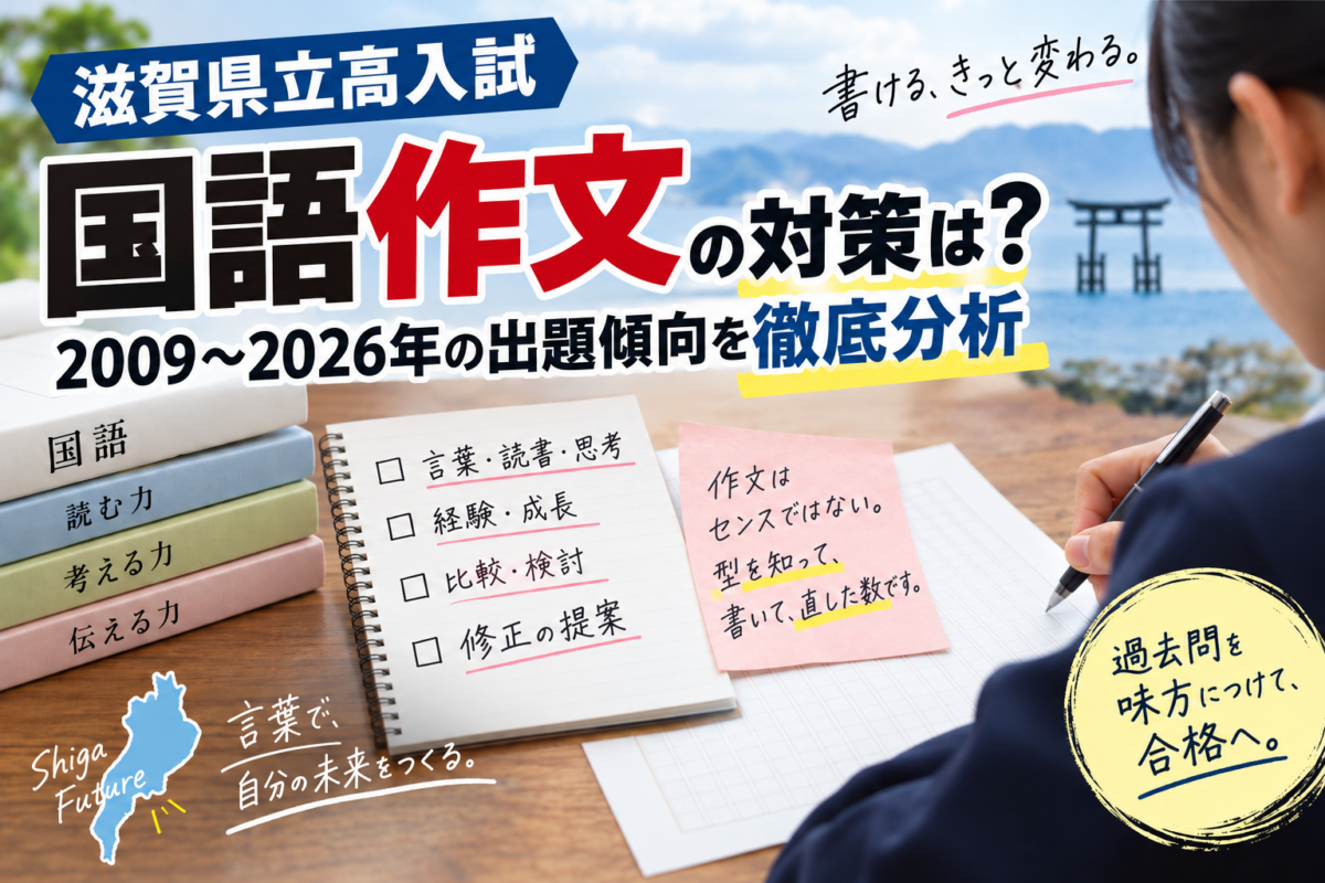滋賀県立高校入試「国語作文」の対策は？2009～2026年の出題傾向を徹底分析