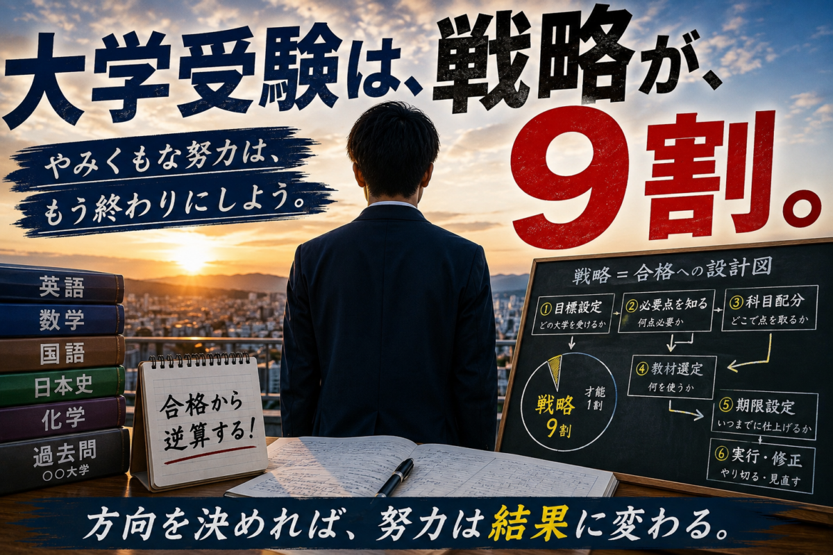 大学受験は戦略が9割！