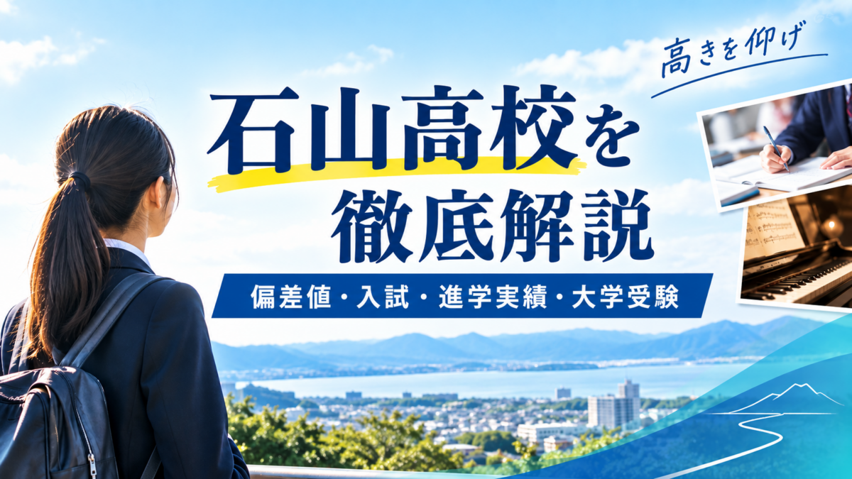 【2027年度】石山高校の偏差値・進学実績は？入試・校風・大学受験まで大津市の塾が解説