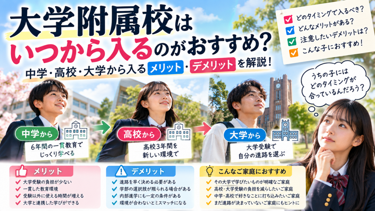 関関同立はいつから入るのがおすすめ？中学・高校・大学から入るメリット・デメリットを解説